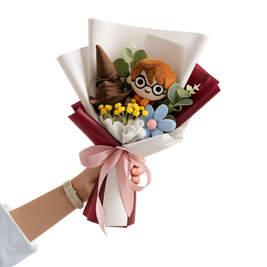 Ramo De Flores Con Peluche Mágico