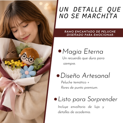 Ramo De Flores Con Peluche Mágico